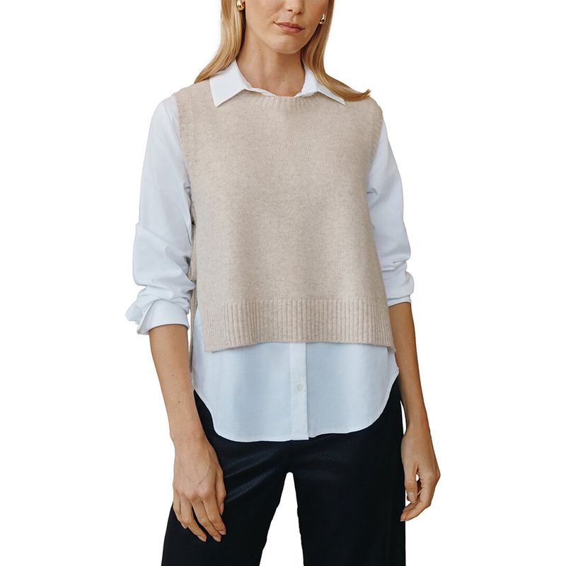Bella Dahl Womens Cashmere & Wool Vest